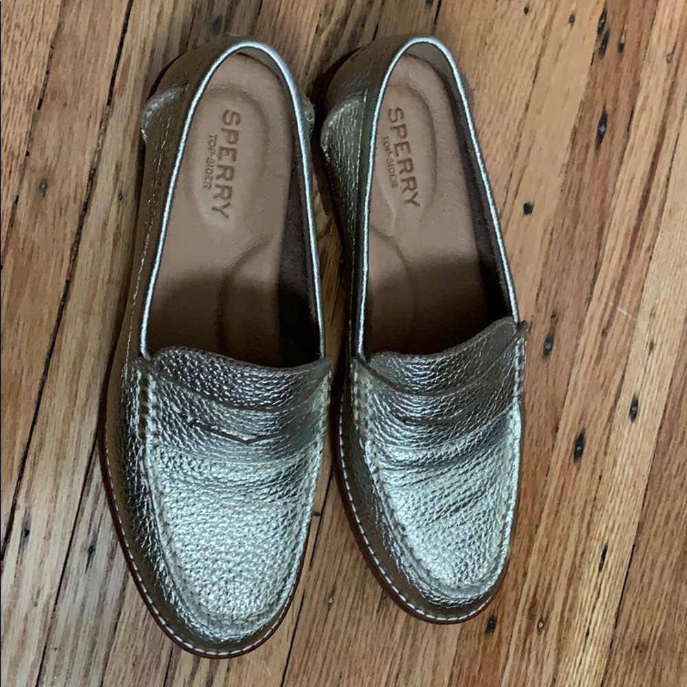 Gold Colored Sperrys.